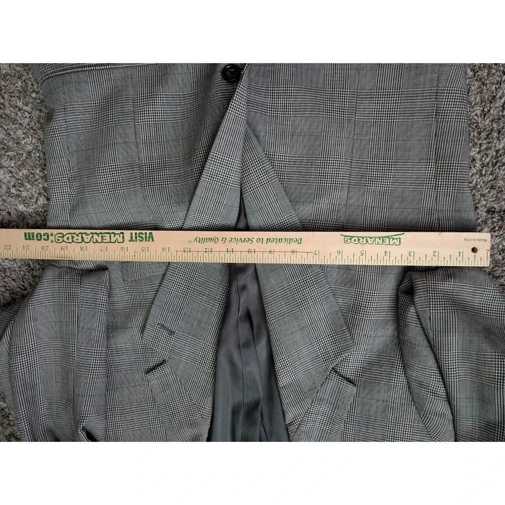 Evan Picone Blazer 42R Houndstooth Plaid Men's Suit Jacket USA